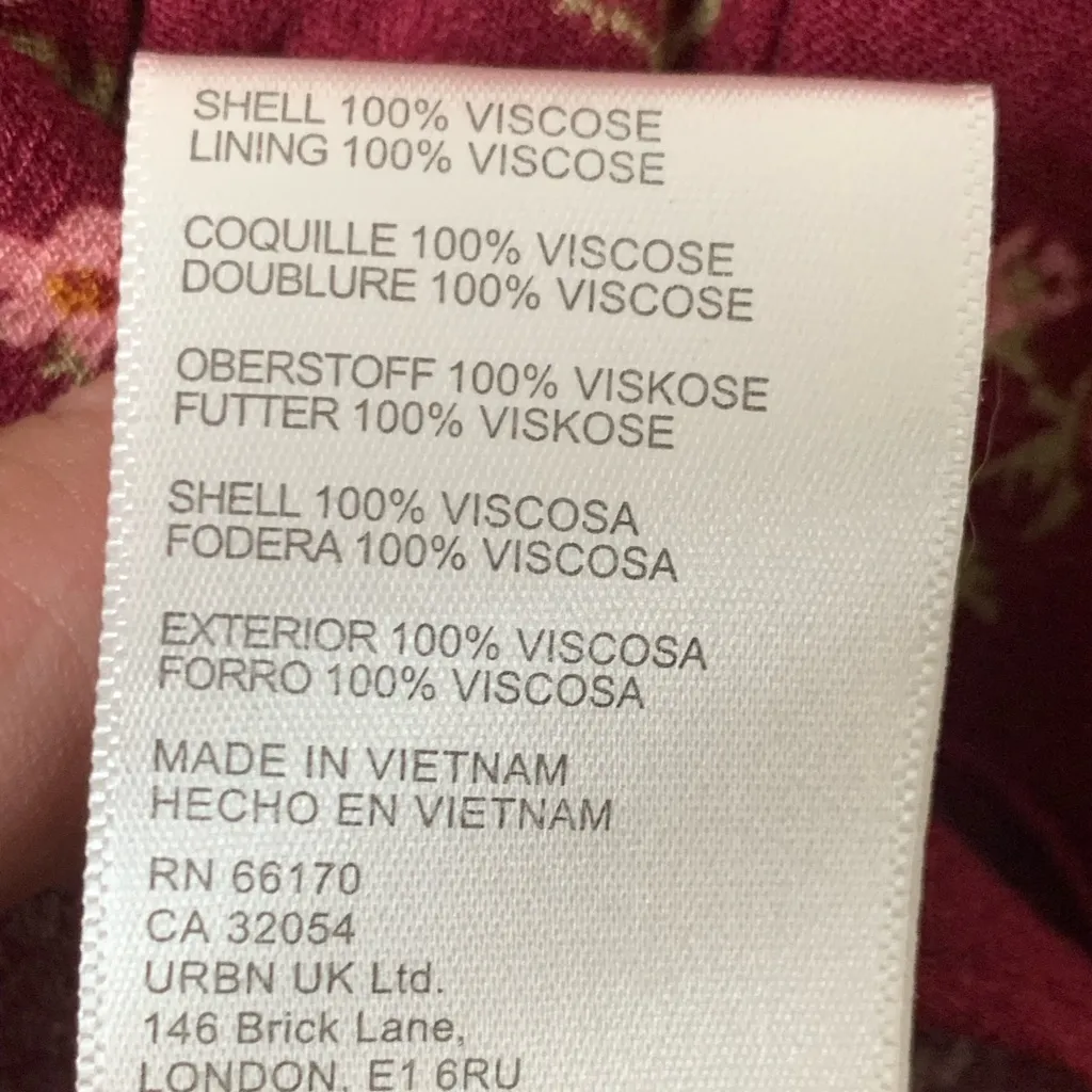 Free People Women Size M Everyone's Favorite Floral  Minidress Earth‎ Red Combo - Image 9