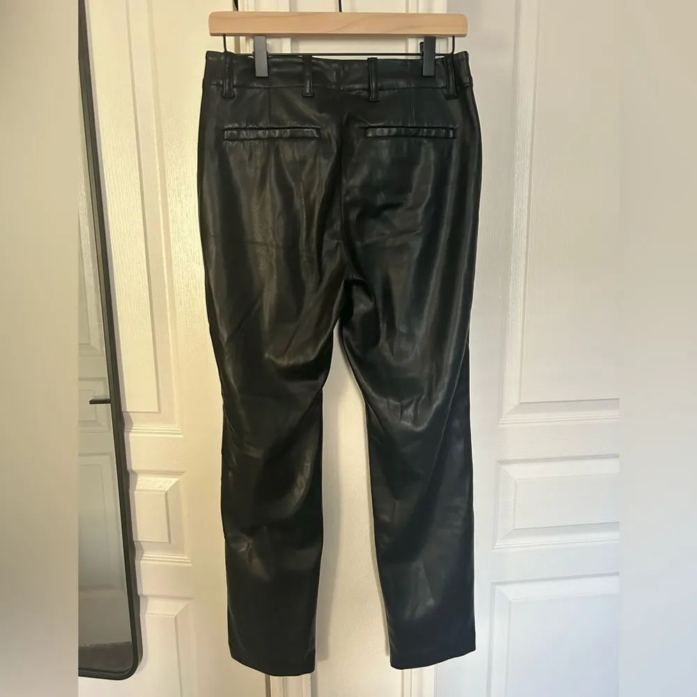 NWT  Mid Rise Vegan Leather Downtown Trousers - Image 7