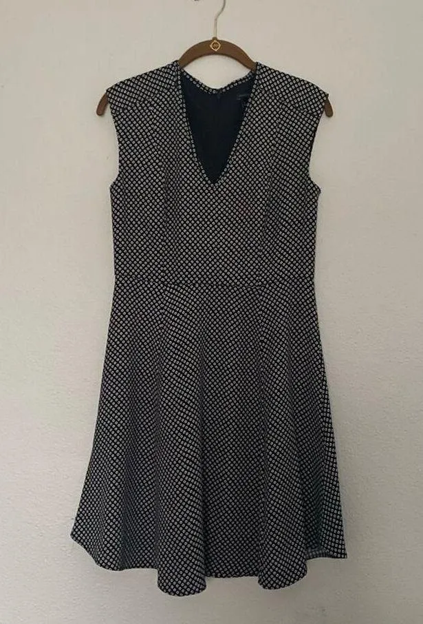 Ann Taylor Black & Cream A Line Dress - Image 2