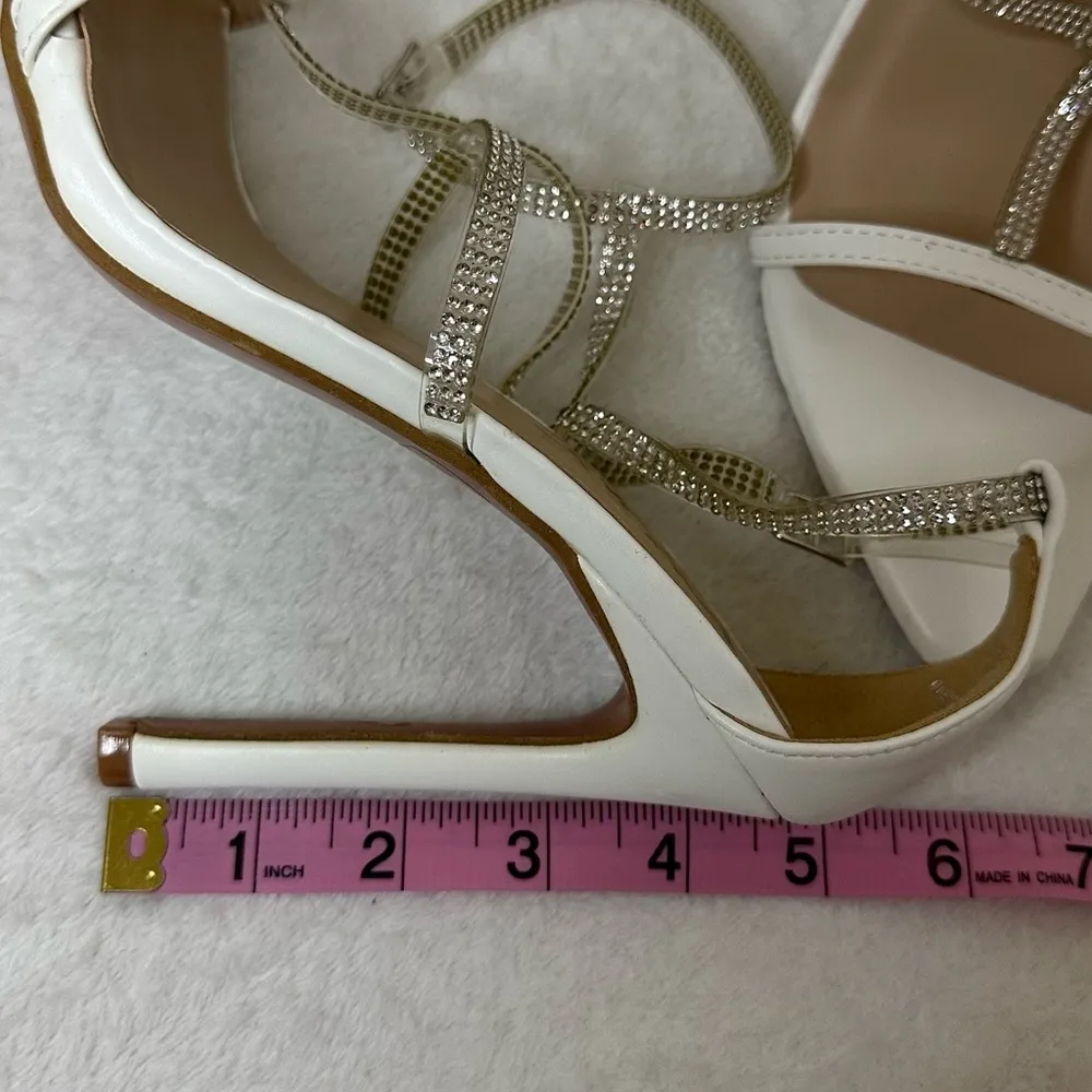 NWOB Lulu's Elegant White Rhinestone Heels - Image 12