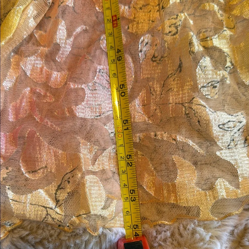 Teatro Dei Sogni by Beppe Bondi Gold and Cream Textured Robe size 14 - Image 13