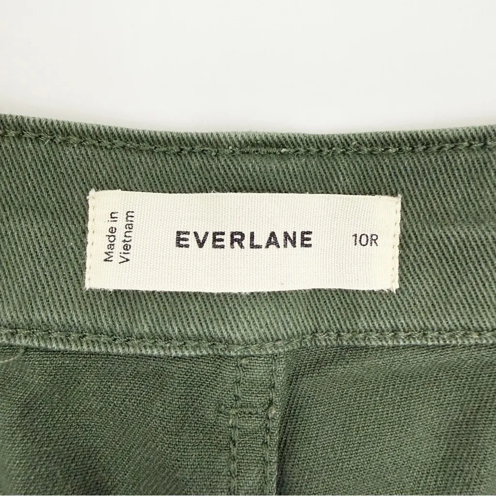 Everlane The Utility Barrel Pant Olive Green Cotton High Rise - Image 14
