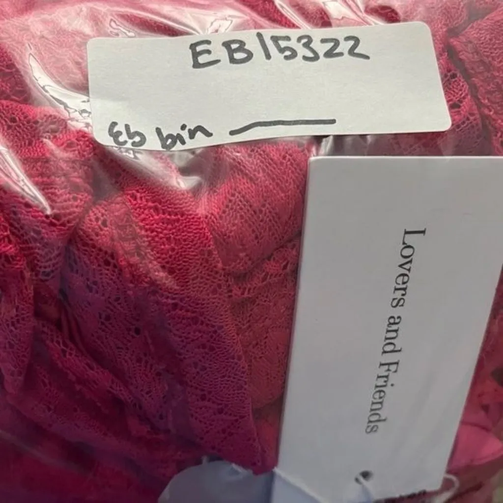 Lovers and friends Sharon hot pink cut out sleeveless jumpsuit size XL chevron - Image 12