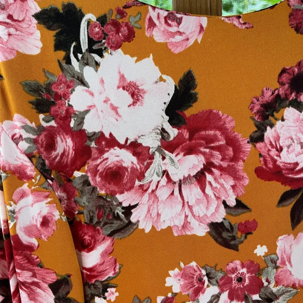 Superfoxx Yellow, Pink And White Floral Sleeveless Midi Dress Size S. NEW - Image 5