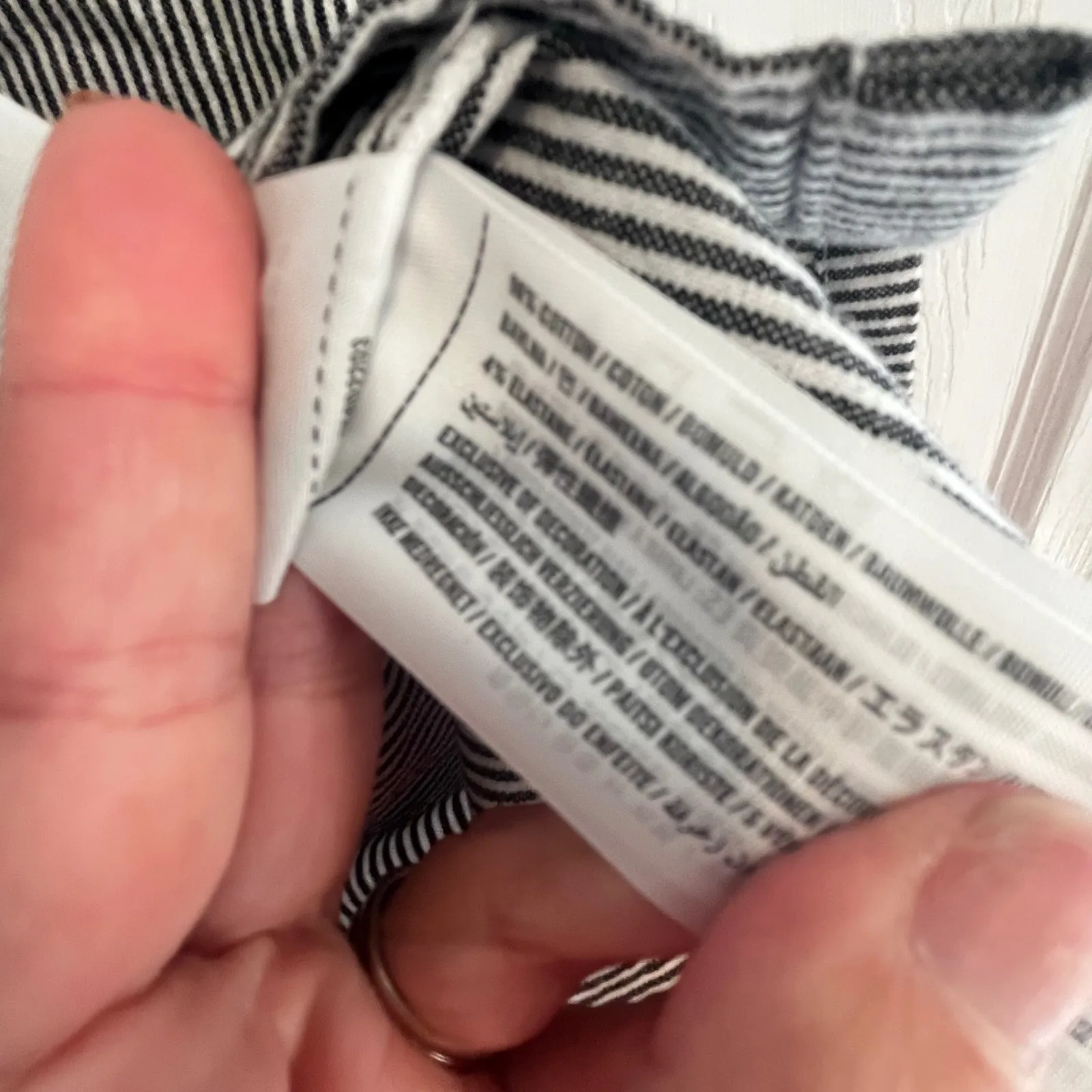 Hollister Striped Button Front Pinafore Dress Womens Size S Black White Casual - Image 6