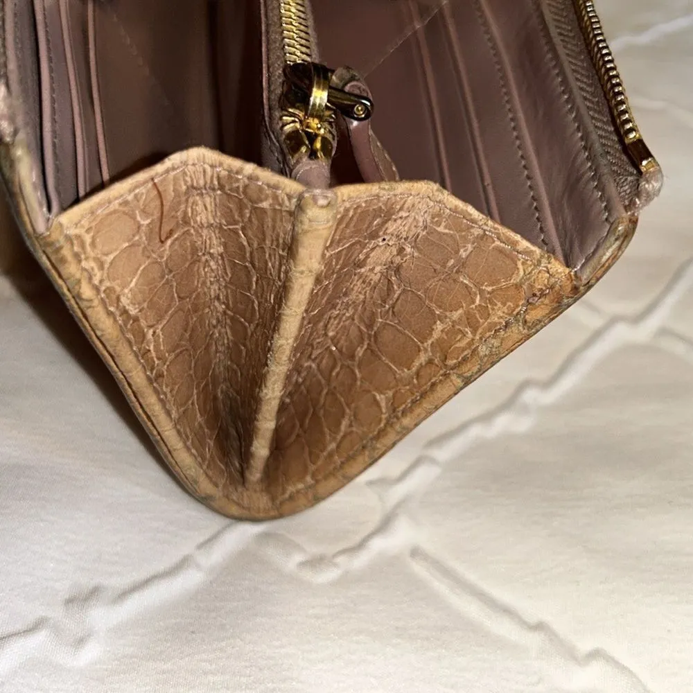 Authentic Miu Miu Leather Tan Zippy Wallet - Image 7