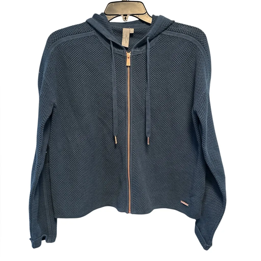 Sweaty Betty Navy Blue Mesh Zip-Up Hoodie Jacket Size XS Extra Small Athleisure - Image 2