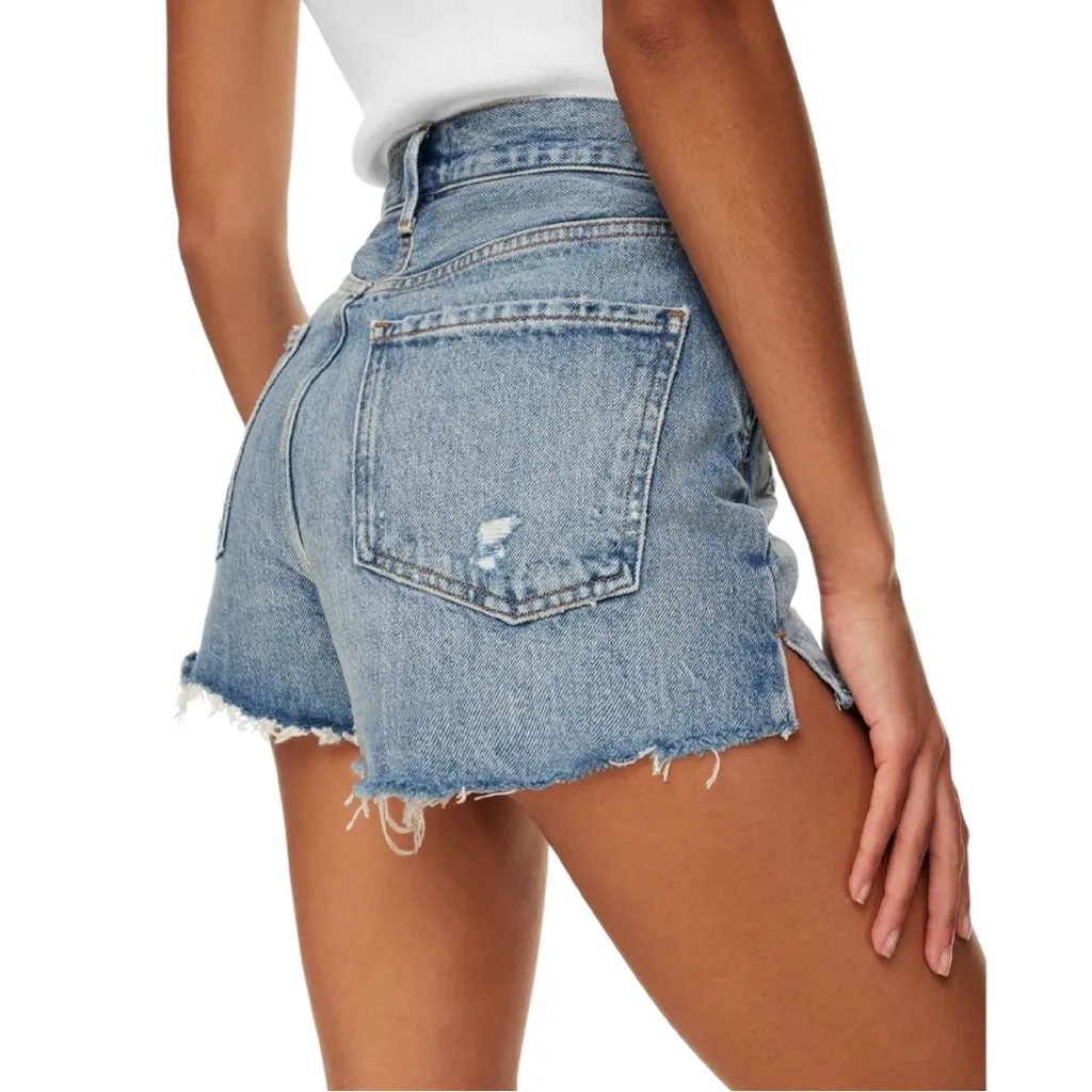 Agolde Jaden Distressed Cutoff Denim Jean Shorts size 27 Style#A038K-811 - Image 4