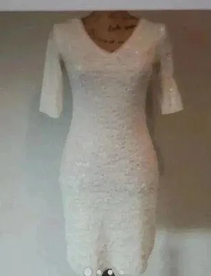 BCBG MAXAZRIA SEQUENCE WHITE DRESS 👗 - Image 2