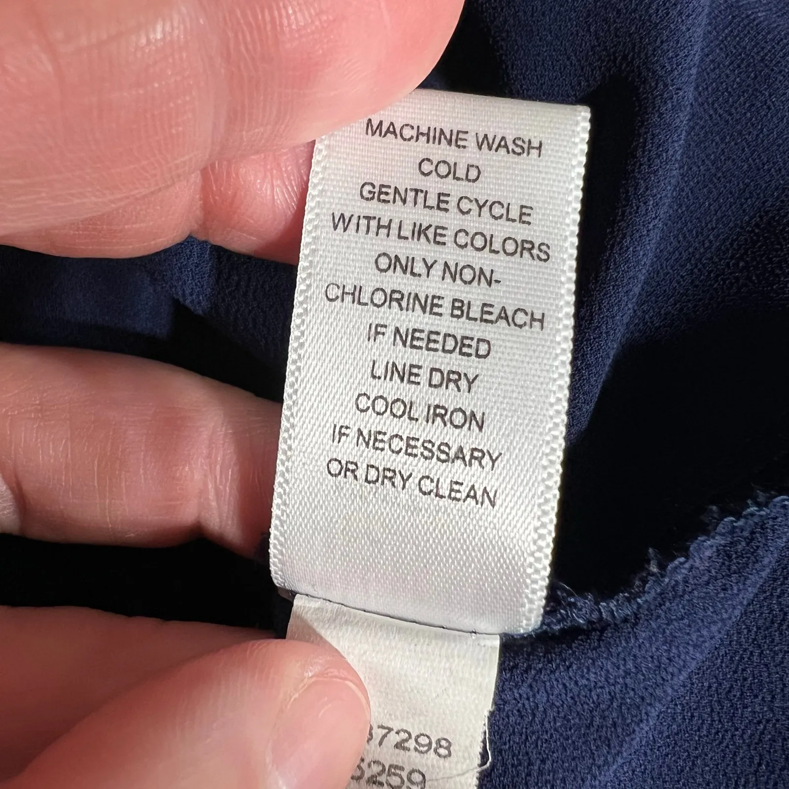 Spense Womens Sheer Blouse Shirt Top Cap Sleeve Round Neck Pullover Blue Large - Image 8