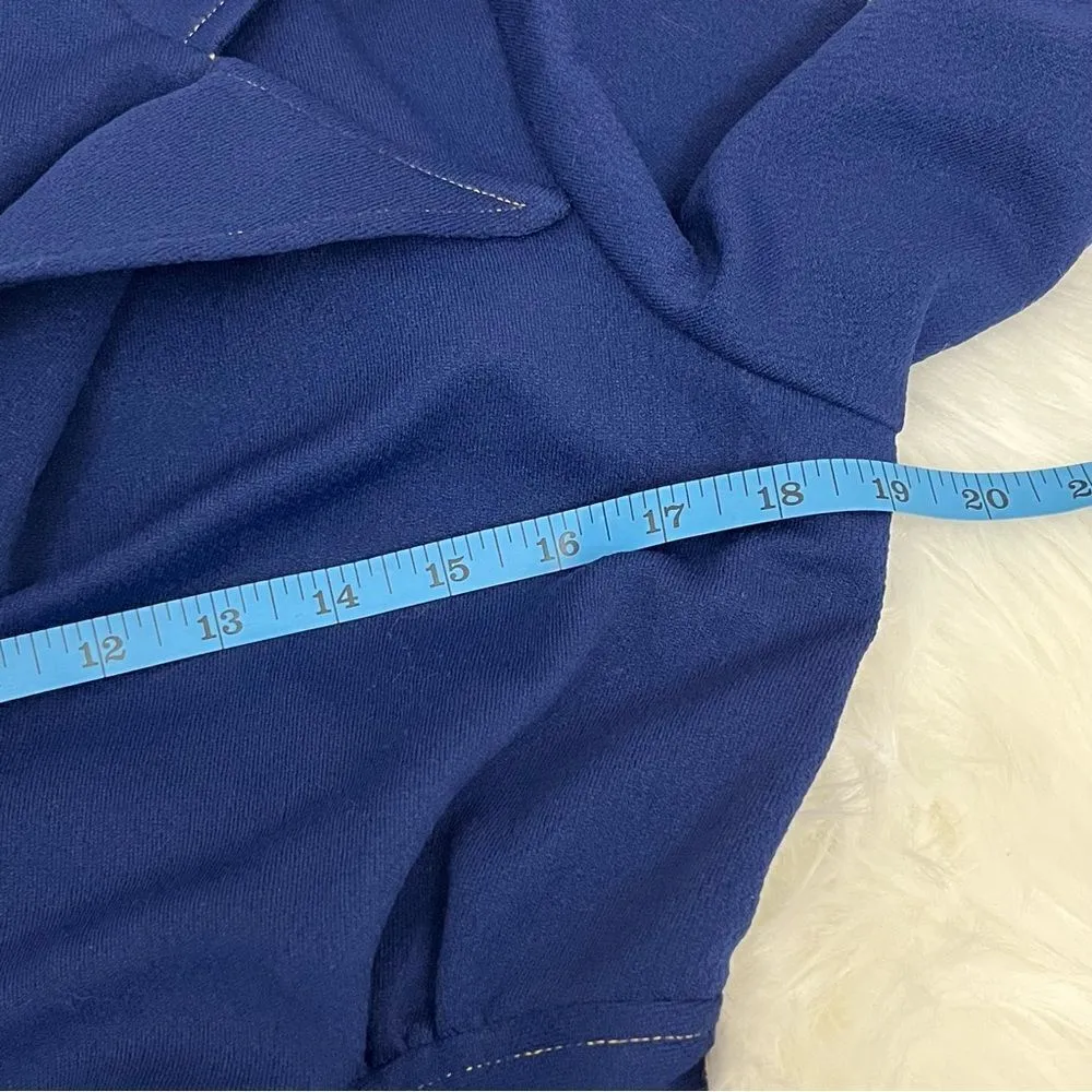 Vintage 60’s JC Penny Fashions Navy Double Dagger Collar Leisure Dress 13 Blue - Image 9