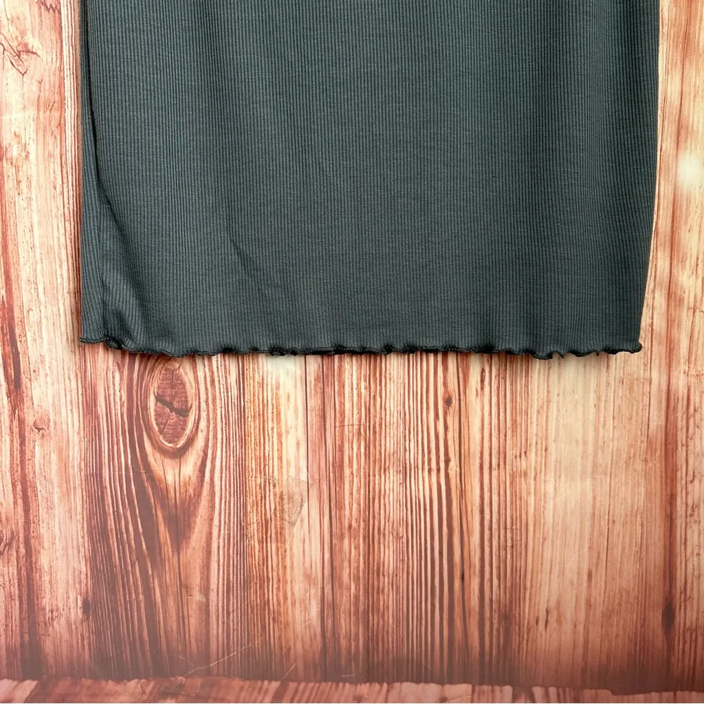 Sincerely Jules Blue California Ribbed Lettuce Hem T Shirt Dress Size L - Image 10