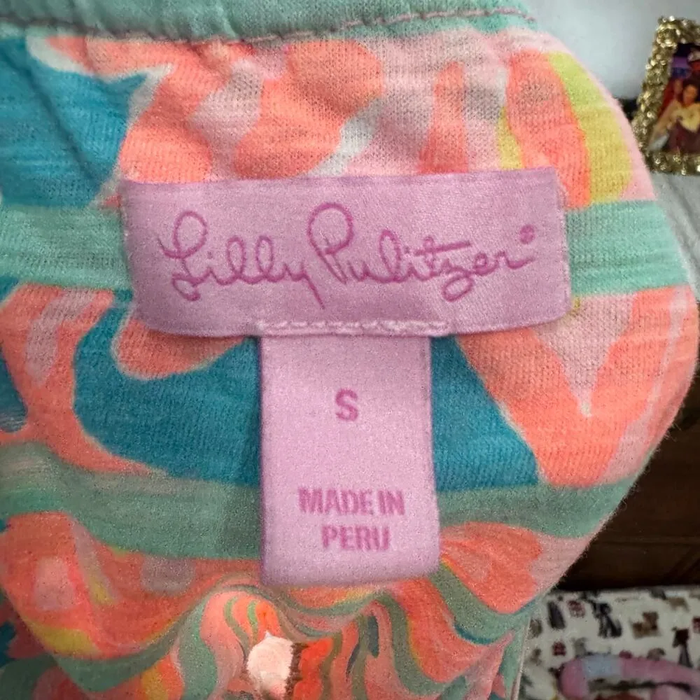 Lilly Pulitzer Dress Women S Pink Blue Make a Splash Lockwood Preppy Coastal - Image 7