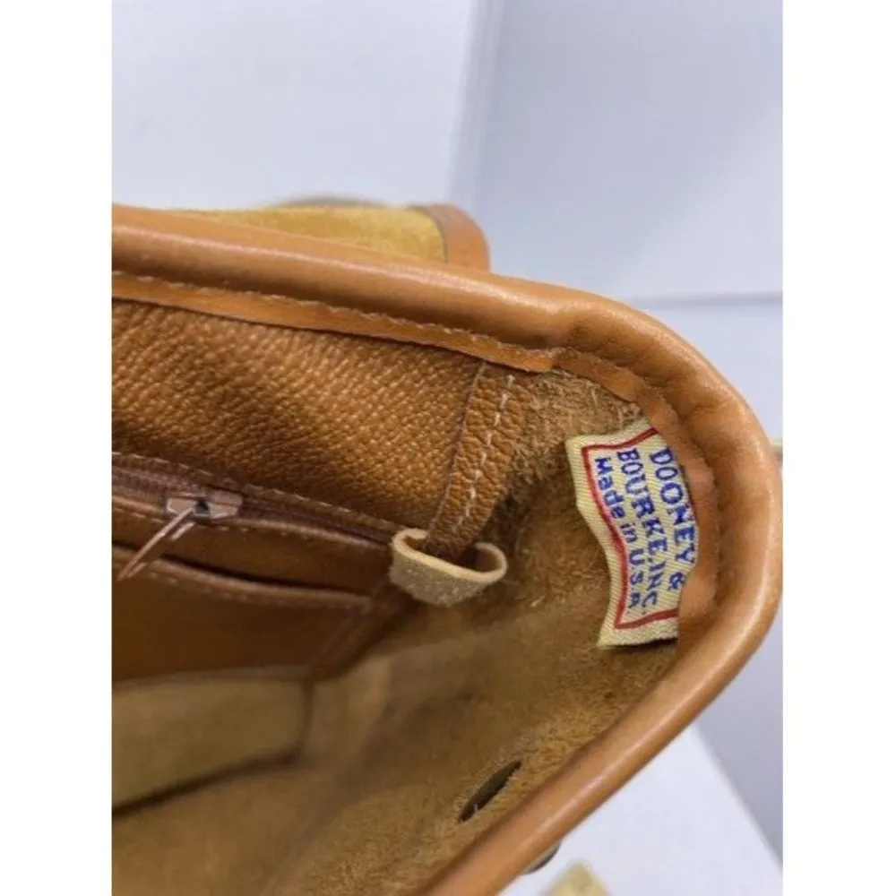 Dooney And Bourke Messenger W Vintage Unique W Feat Brown Leather Cross … - Image 5