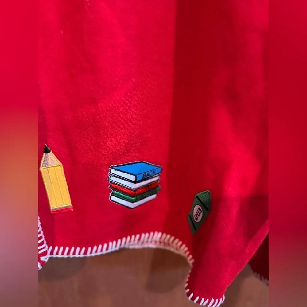 Red Cardigan Teacher Detail size 2x Red - Image 6