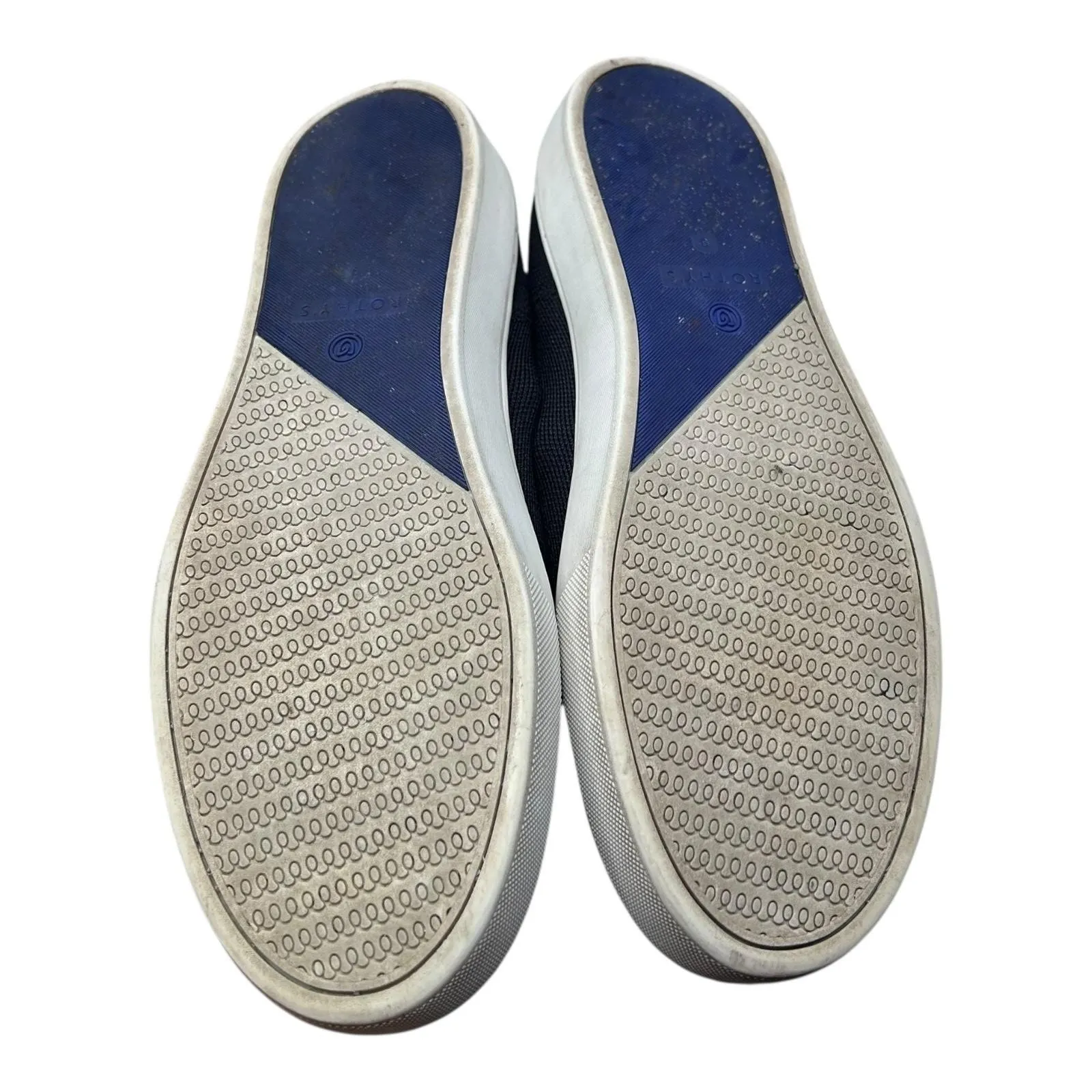 Rothy's Slip On Shoes Womens Size 8 Black Blue Knit Comfort Washable Sneaker - Image 10