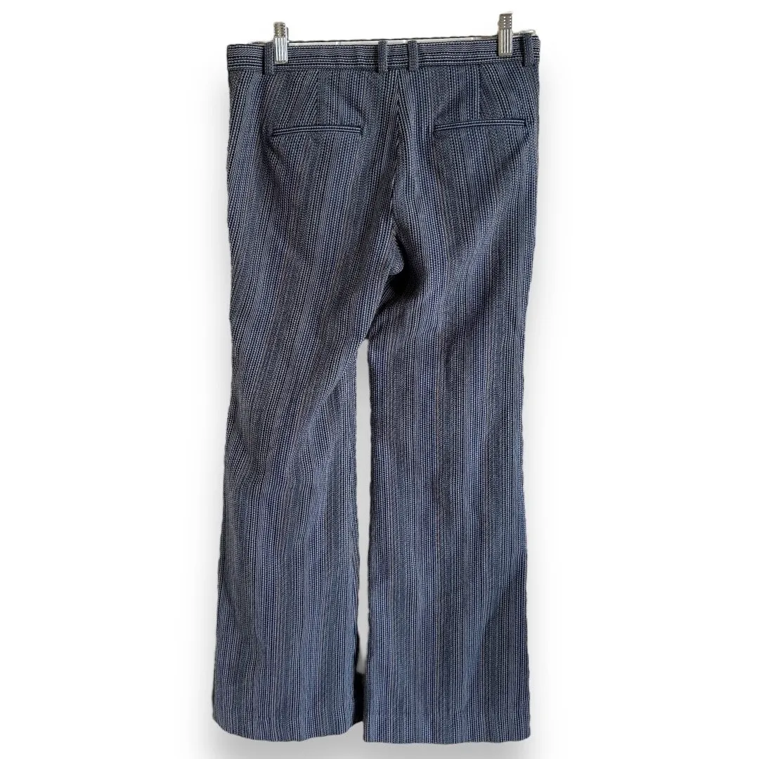 Theory Womens Pants Sz 2 Flared Blue Striped‎ Wool Blend Stretchy - Image 3