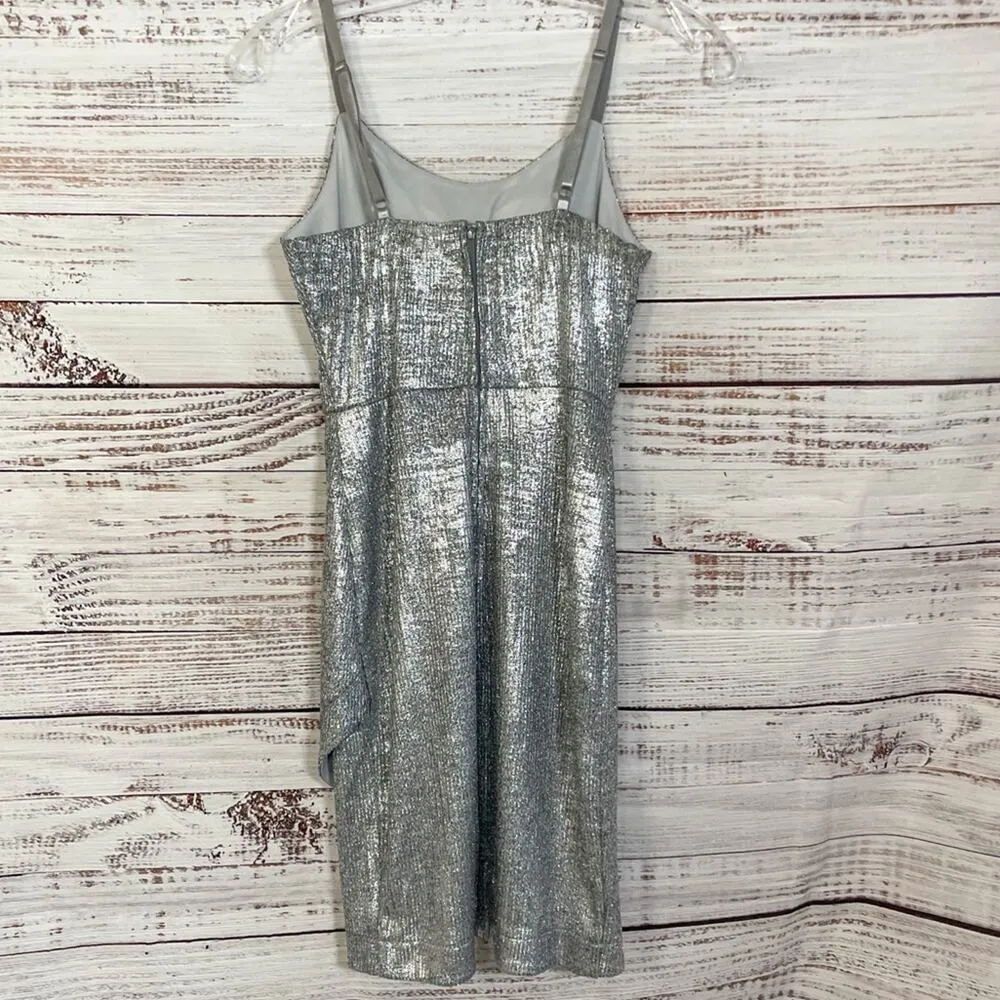 Xtraordinary Munroe Metallic Cocktail Mini Dress, EUC, Size 3 - Image 5