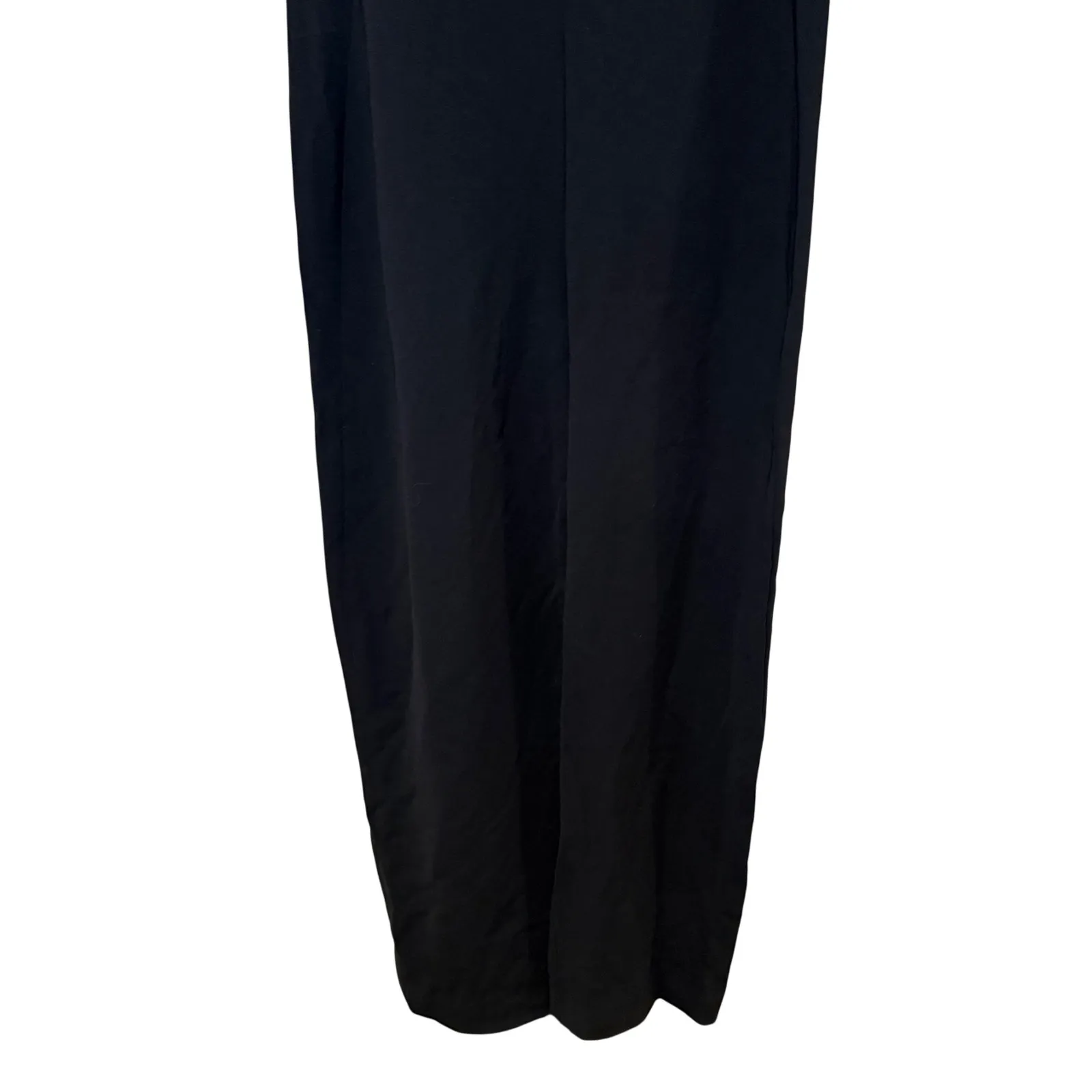Theory Seamed‎ Jumpsuit Scoop Neck Sleeveless Admiral Crepe Black Size 0 - Image 5