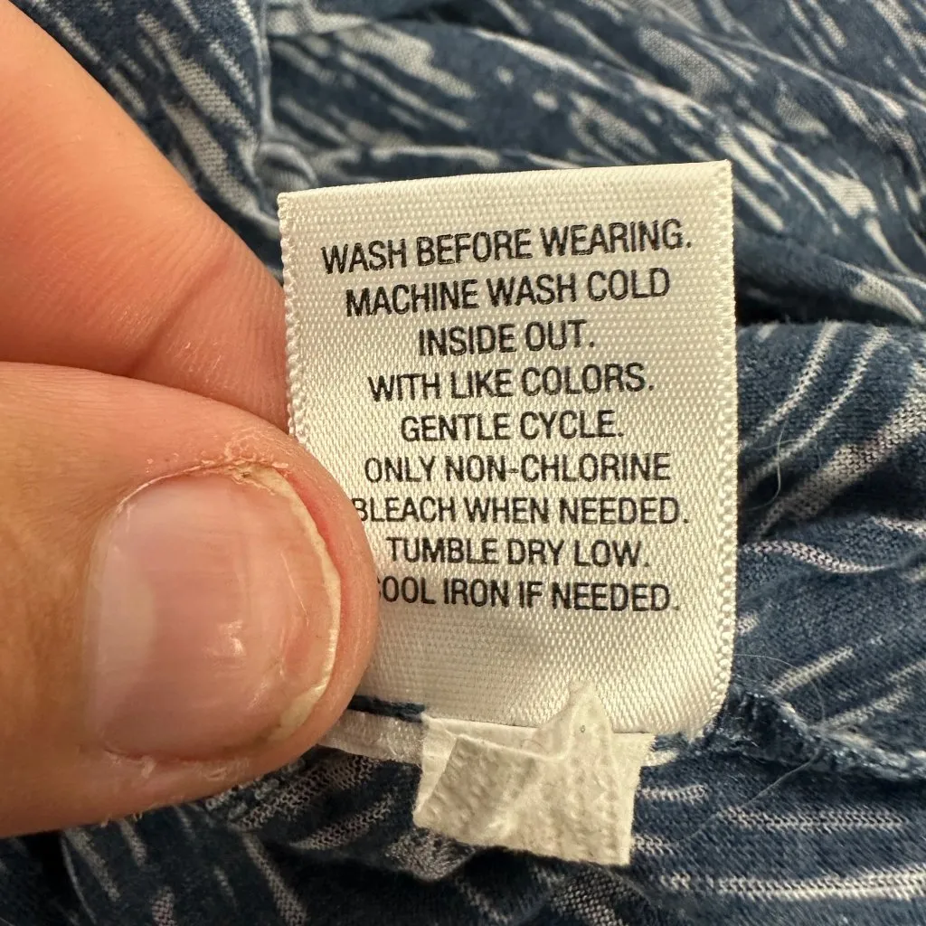 Xhilaration Navy Open Front Waterfall Cardigan Draped Lightweight Size Small - Image 5