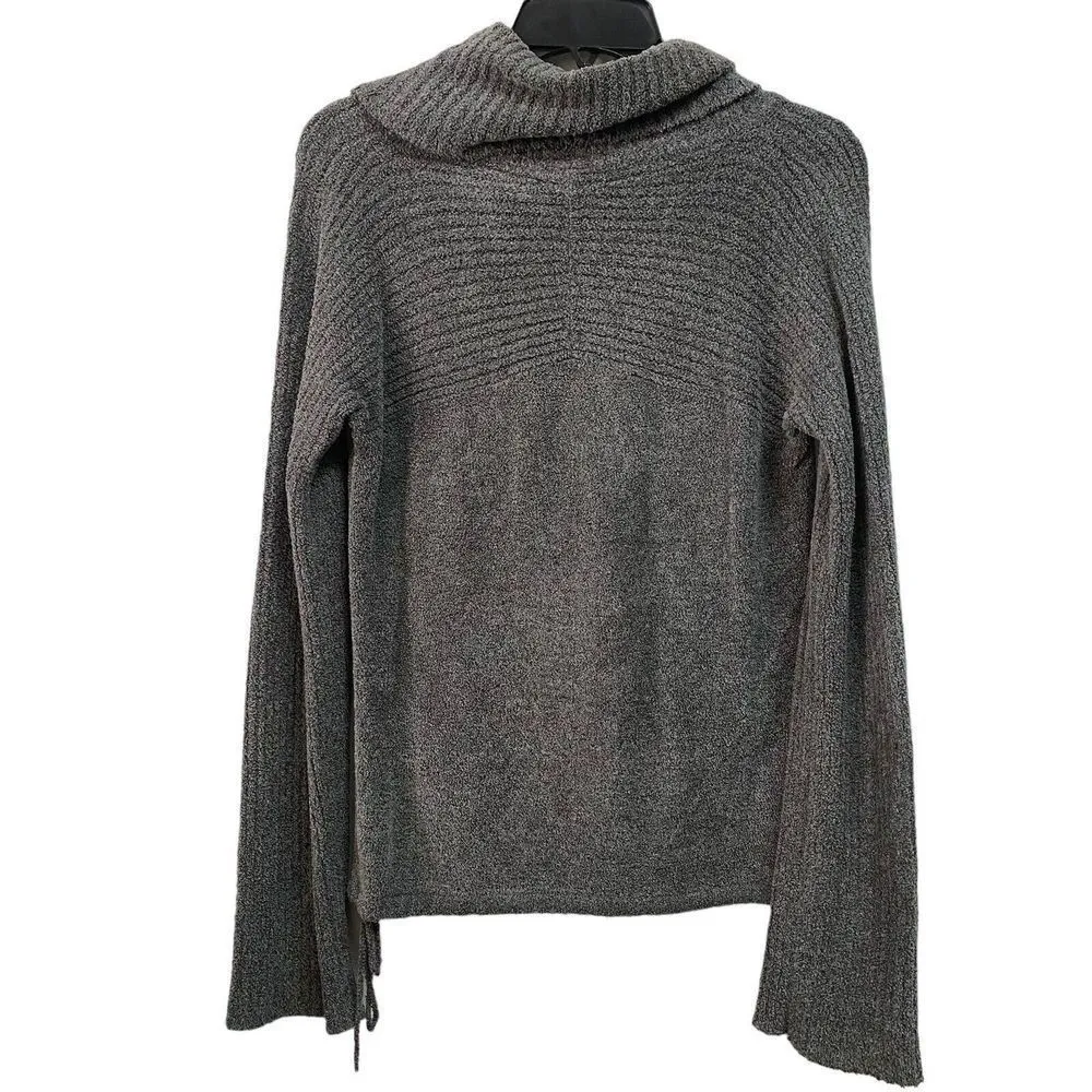 A|X ARMANI EXCHANGE Womens Pullover Medium Grey Cowl Neck Top Sweater Ribbed - Image 4