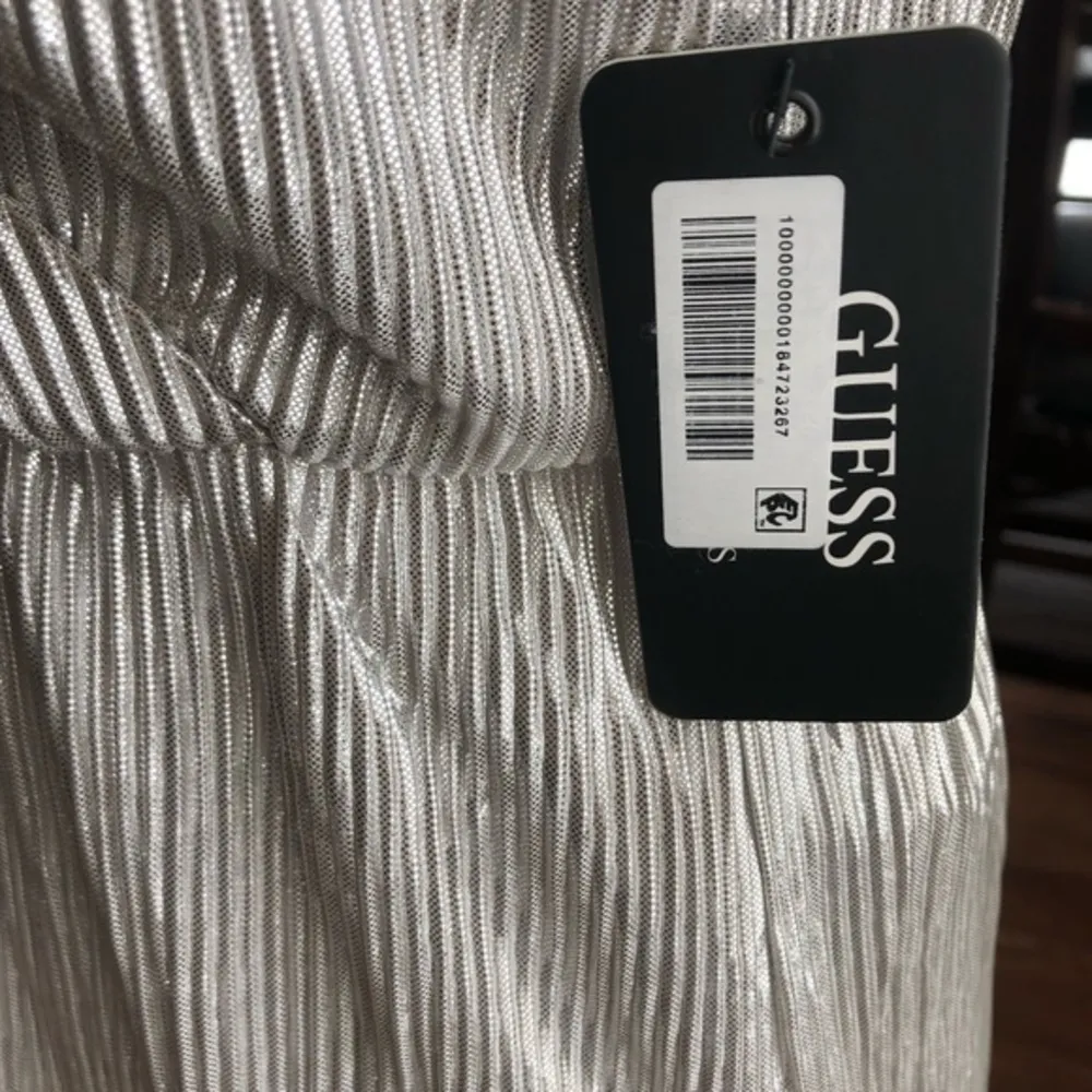 New Women's Guess Pleated Satin Slip Dress sz 10 - Image 5