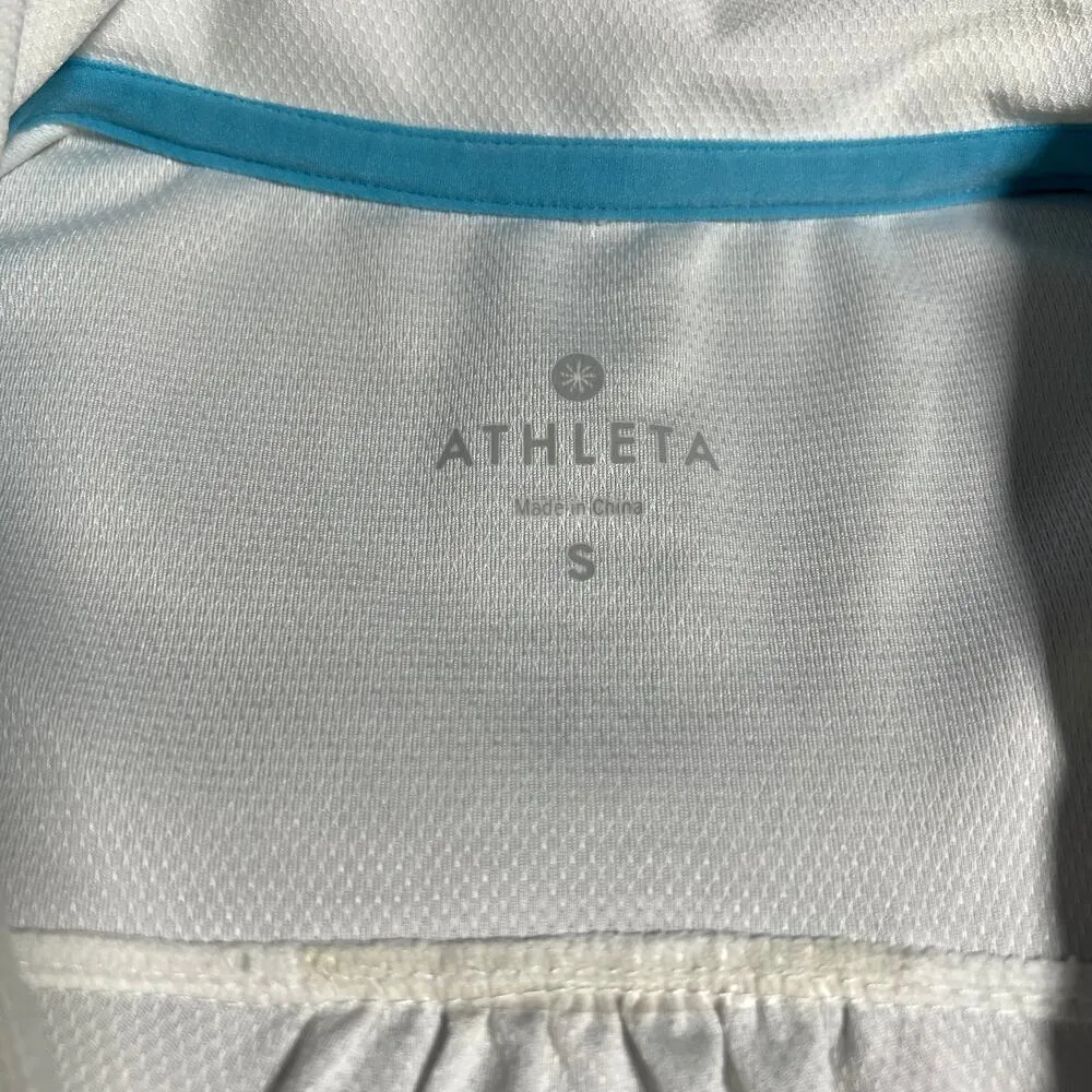 Athleta Birdie Ruched Polo Top Size Small Golf Athletic Sports Athleisure Tennis - Image 4
