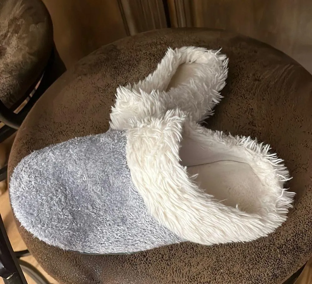 Cozy Comfy Isotoner Slippers Gray House Shoes Womens 7.5 8 - Image 5