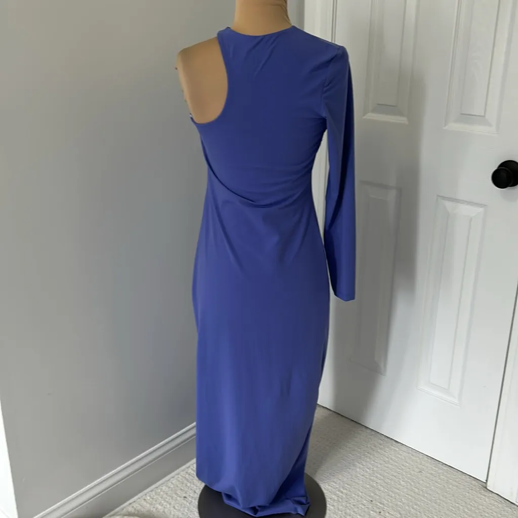 Susana  Monaco Asymmetric One Shoulder Slit Maxi Dress Orchid - Image 6