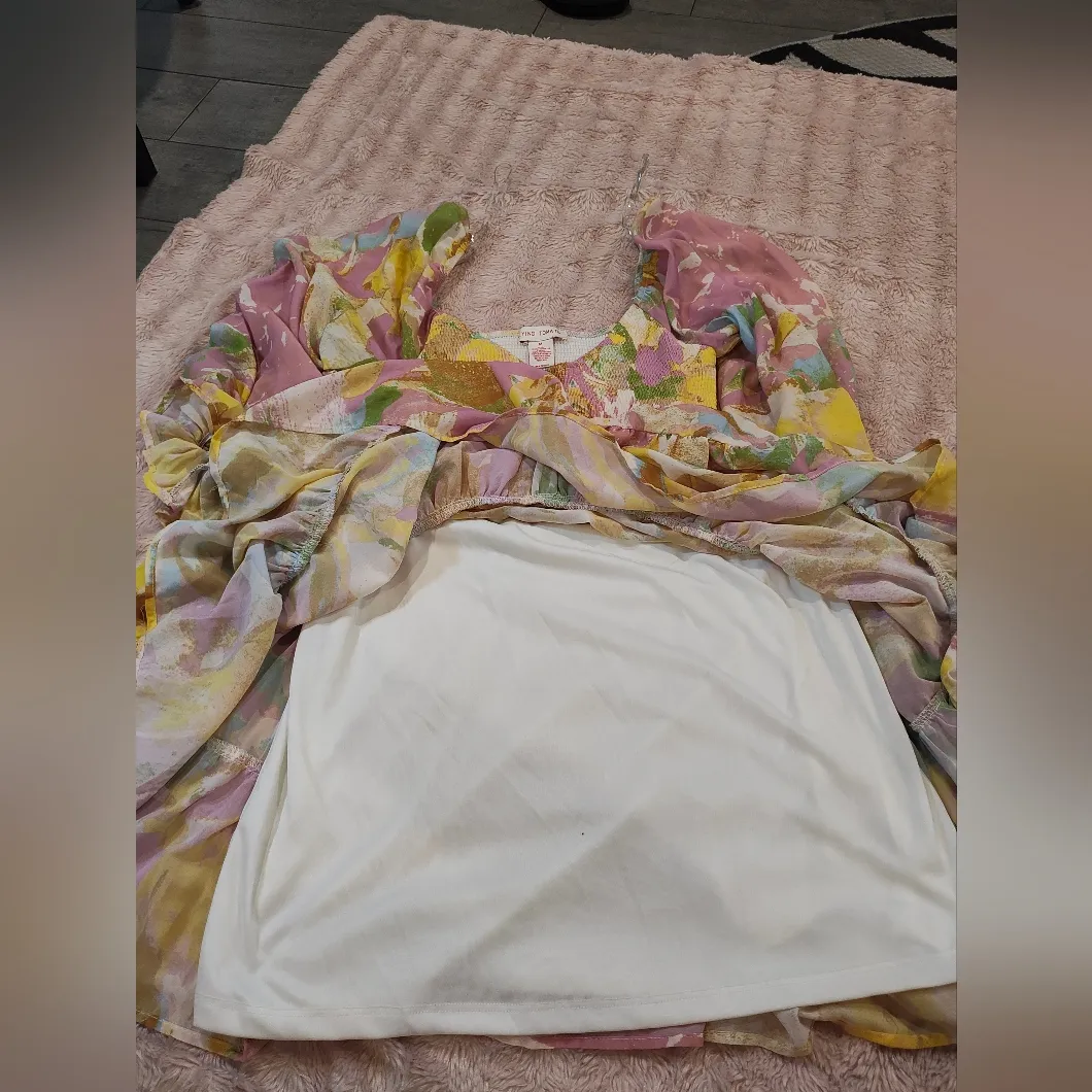 Flying Tomato Floral Women Dress in Pink and Yellow Size M - Image 7