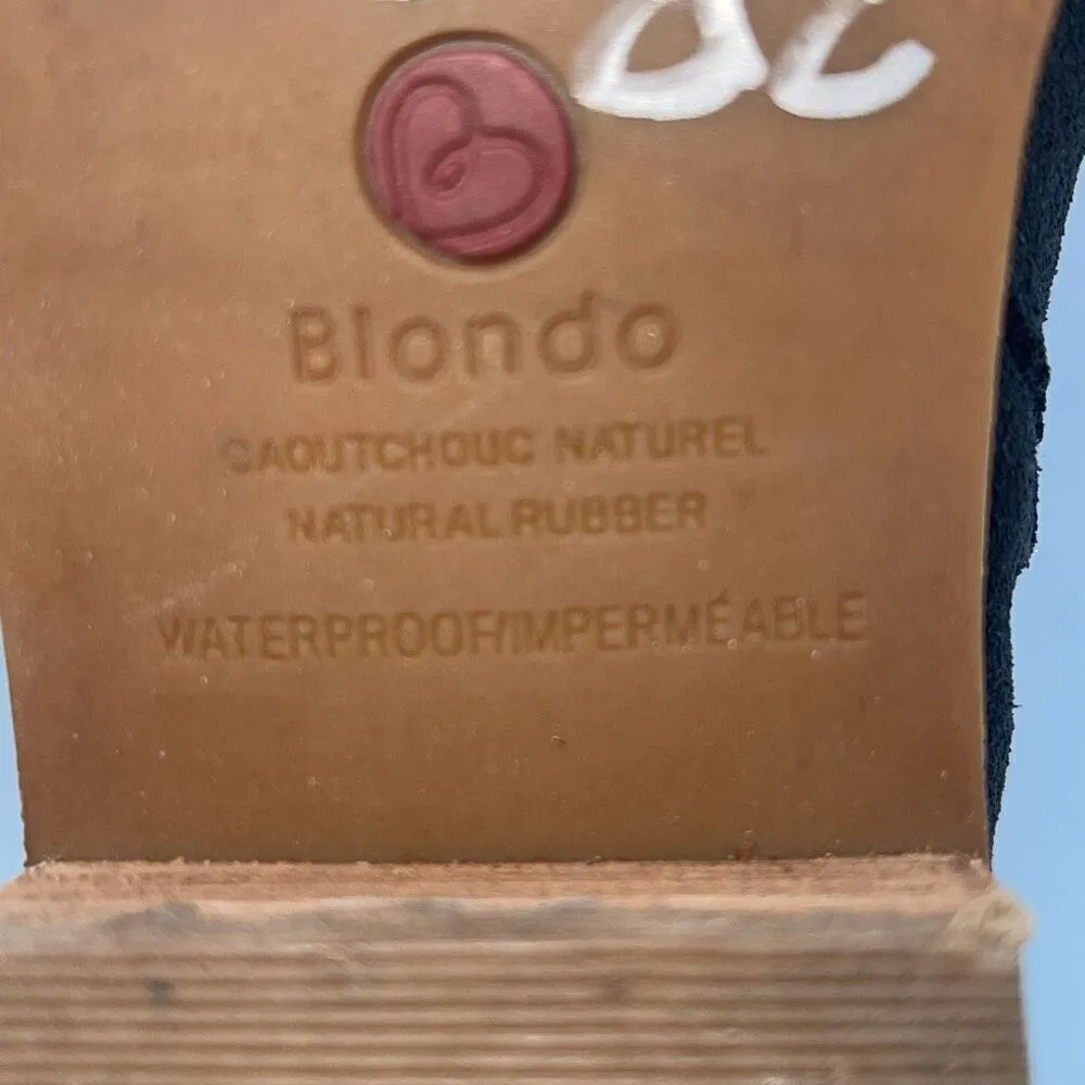 Blondo Womens Suede Stacked Heel Side Zip Linda Waterproof Booties Gray Size 6.5 - Image 10