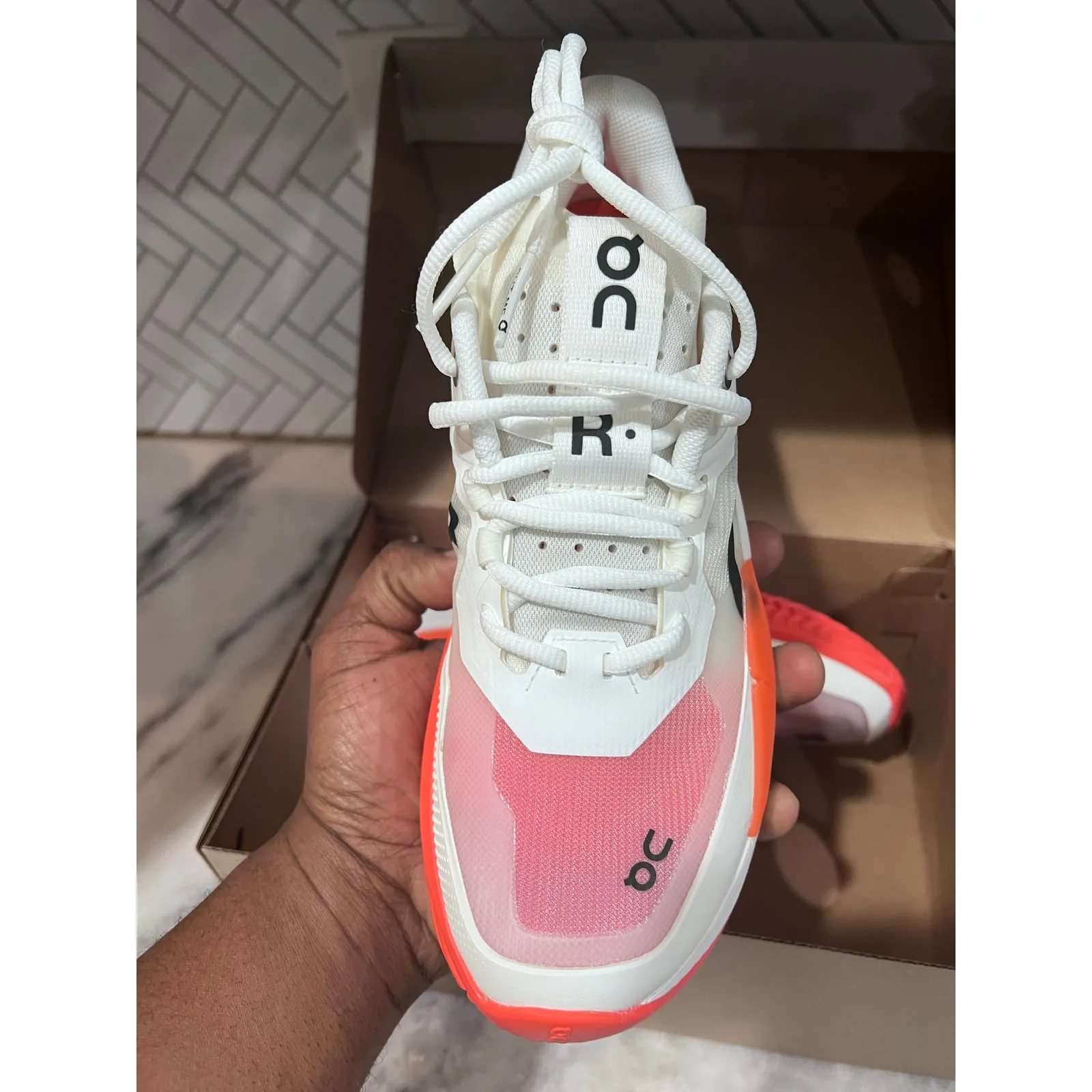 On Running The Roger Pro 2 Tennis Shoes White Flame Women’s 8 New w/ Box Size 10 - Image 3