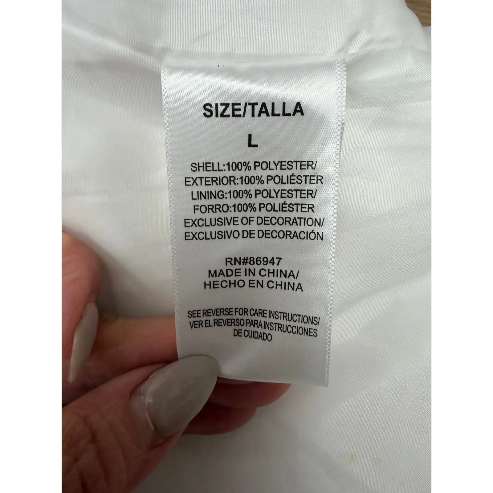 NASA Windbreaker Jacket White 1991 Space Mission Patches Hooded Size L Size L - Image 5