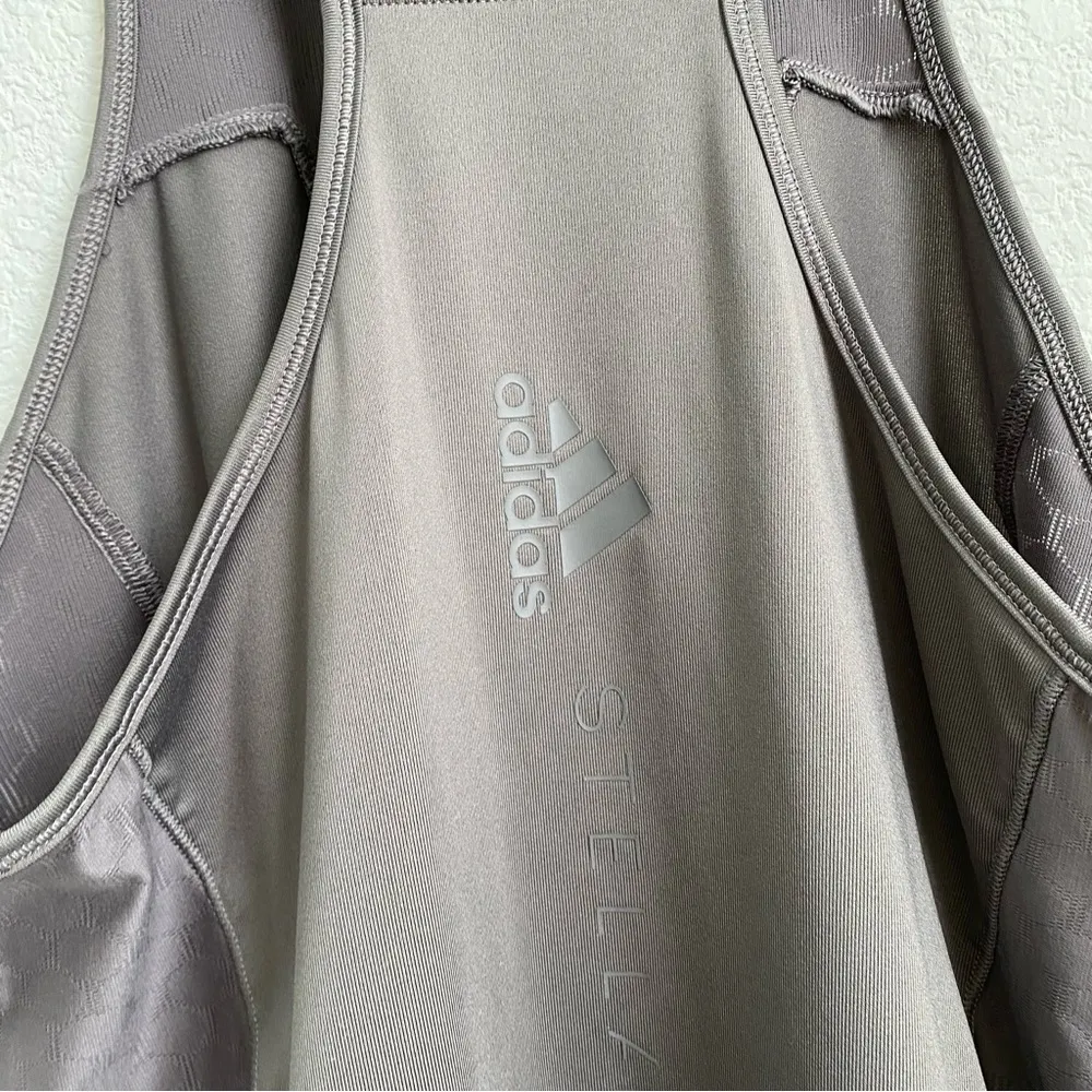 ADIDAS Stella McCartney Studio Explorer Gray Taupe Mesh Tank Size M - Image 8