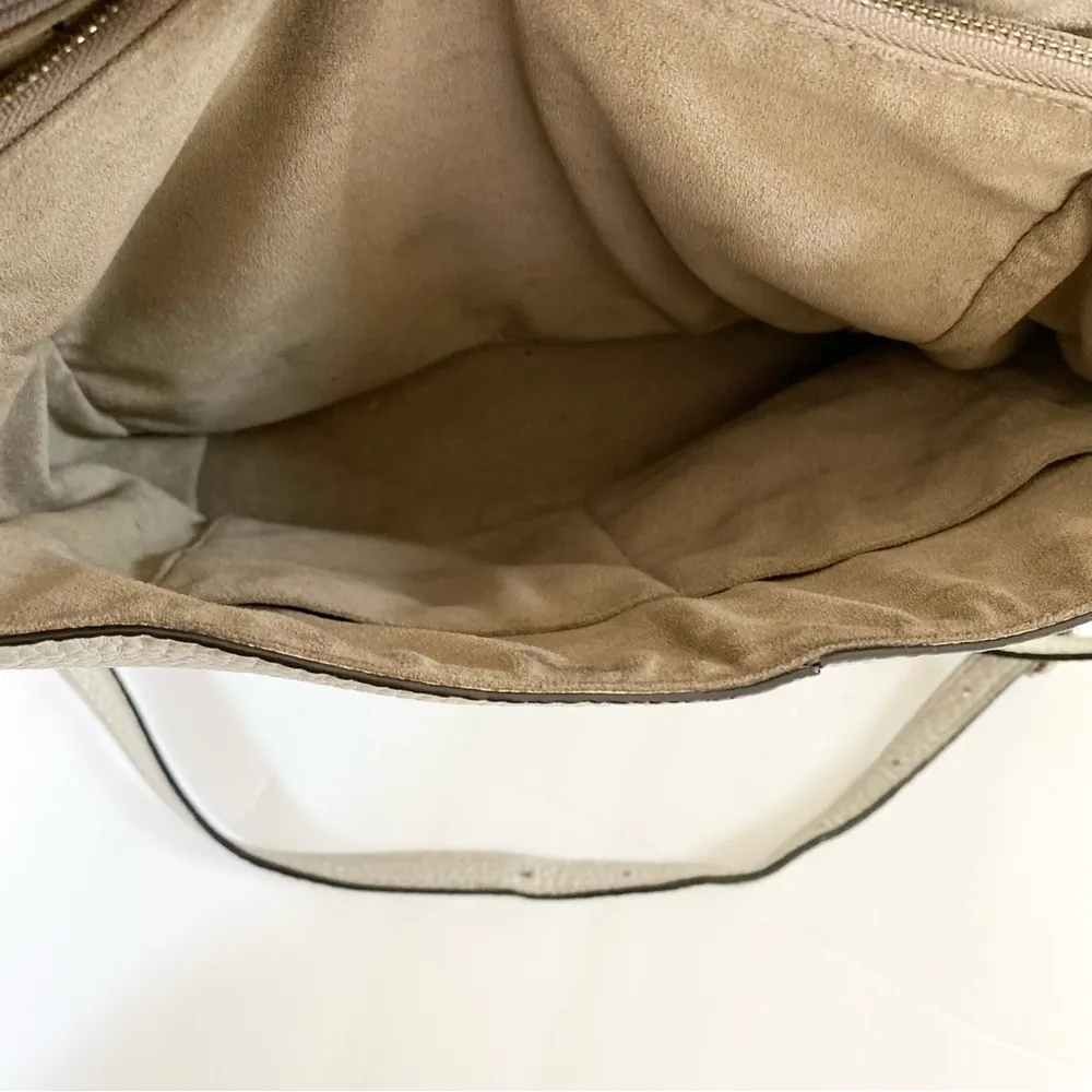 Rebecca Minkoff leather bag convertible backpack shoulder crossbody dove gray - Image 10