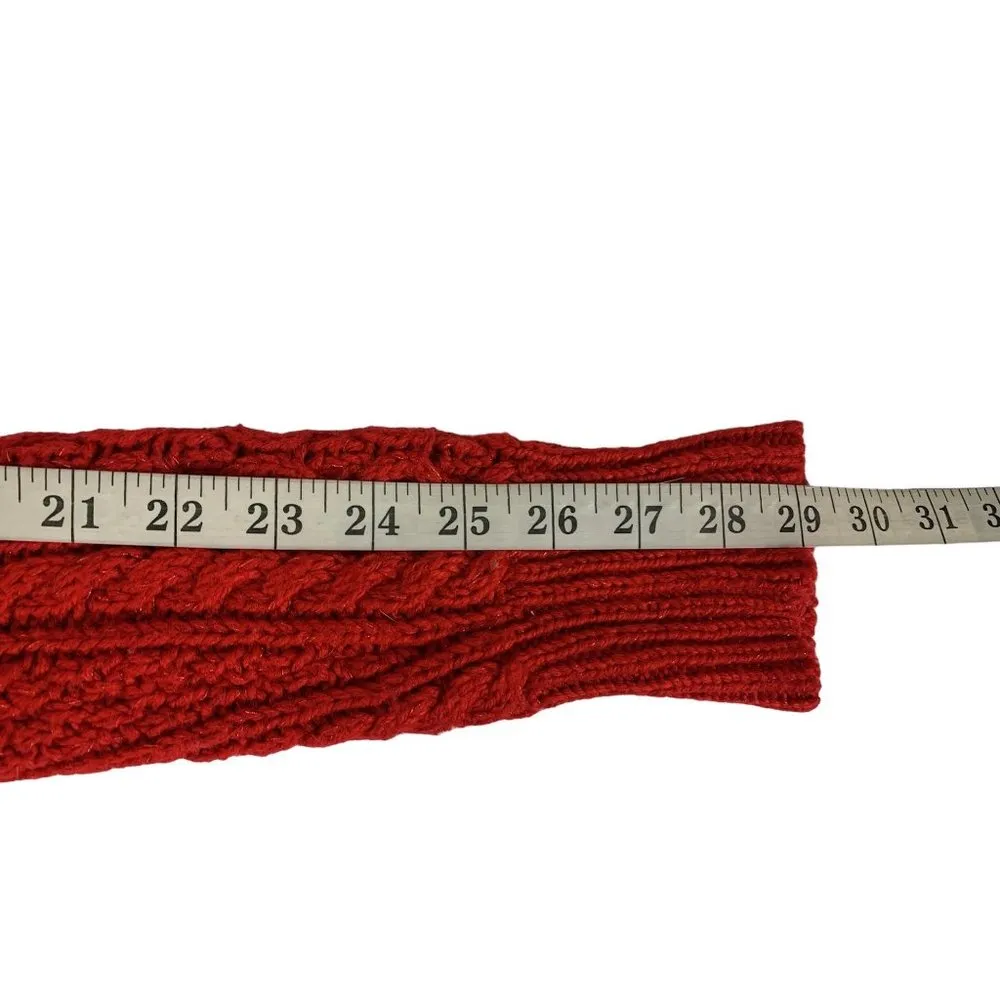 Merona  Women's Cherry Red Chunky Pullover Sweater - Image 6