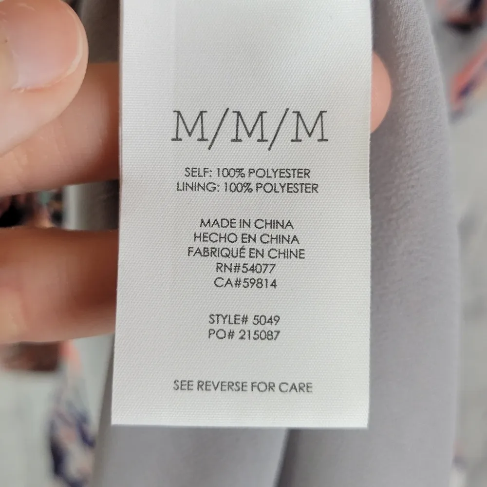 Cabi Fresco gray pattern print v cut neckline short dress - Image 7