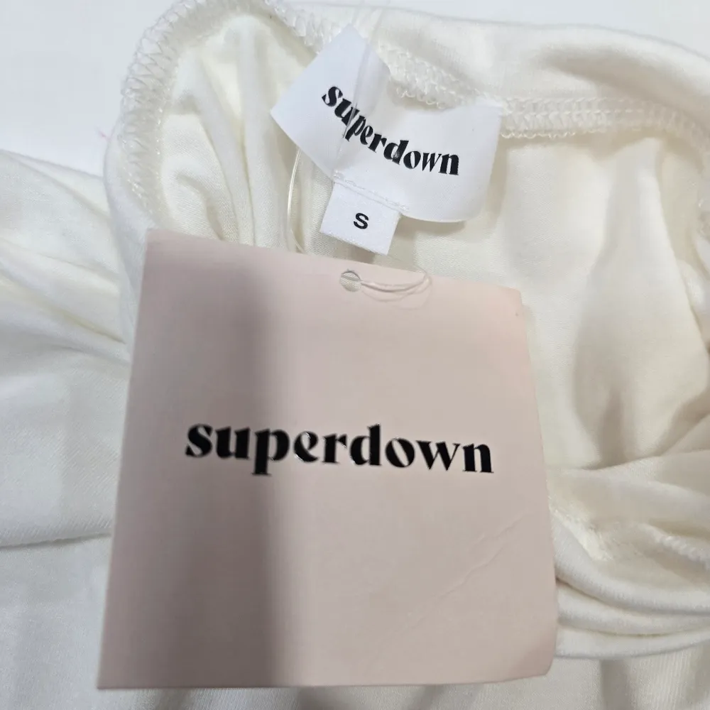 Superdown Edith High Neck Bodysuit in White - Image 8
