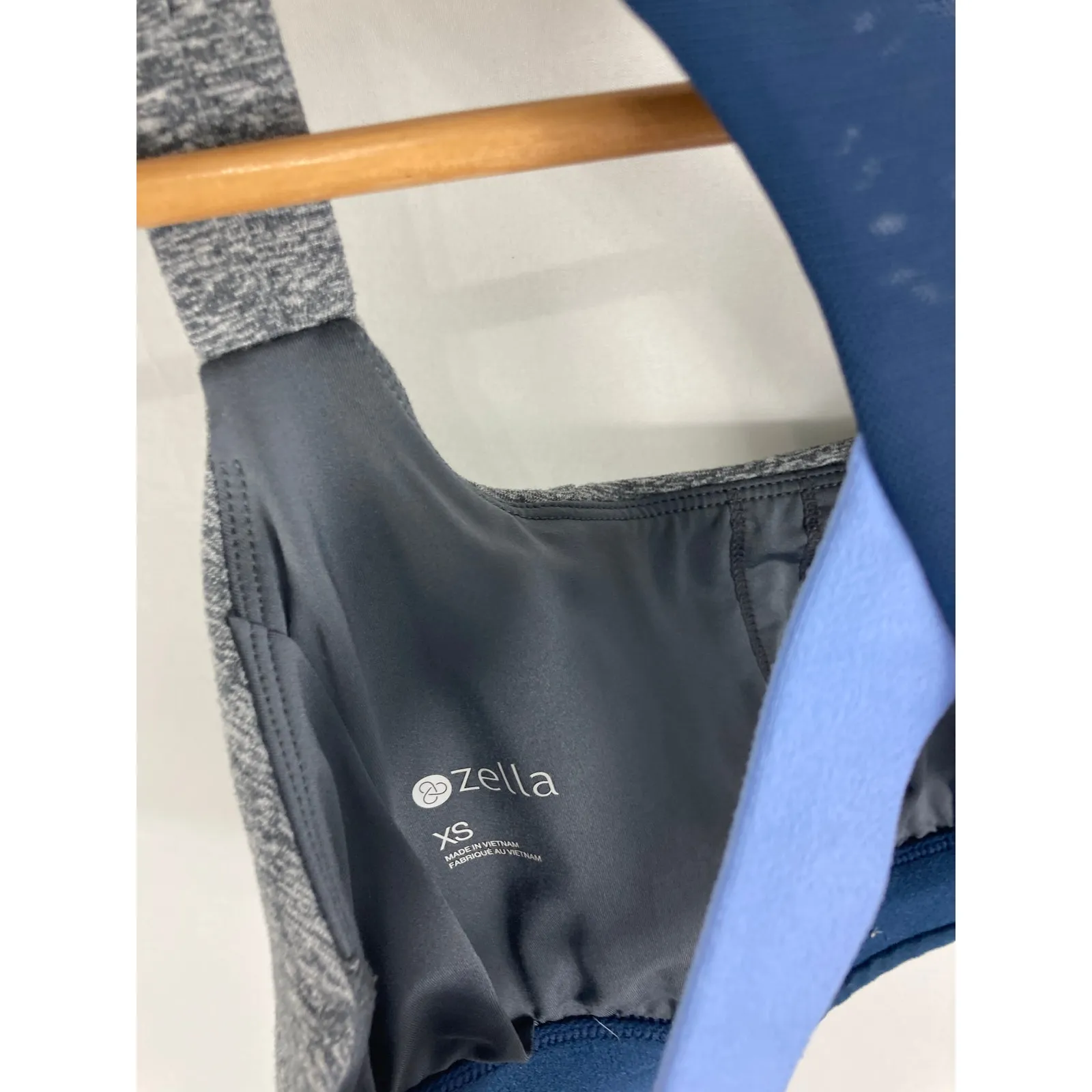 Zella Grey Blue Sports Bra Size XS - Image 2