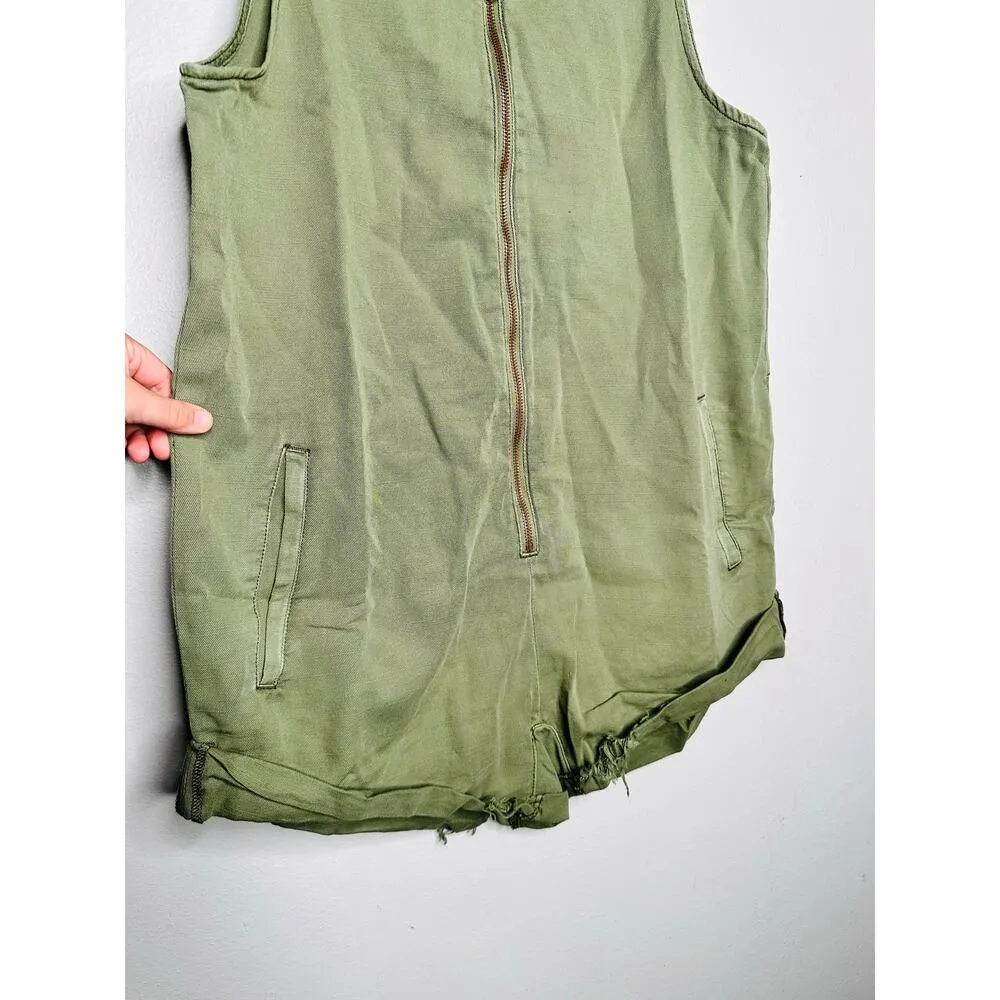 ONE TEASPOON Super Khaki Green Braxton Mini Utility Jumpsuit NWT Size Large - Image 8