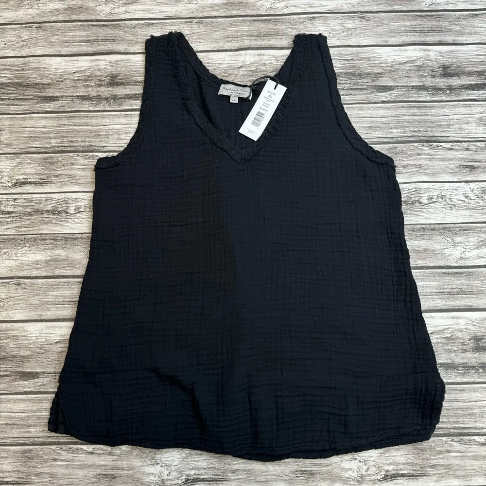 Michael Stars Los Angeles Women's Tammy V Neck Tank Top Black XS Extra Small NWT - Image 3
