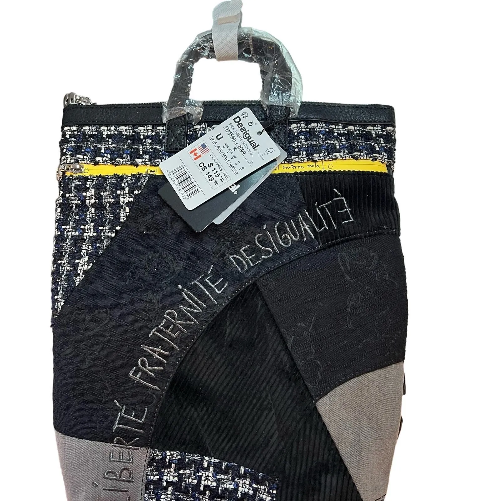 Desigual‎ Liberté Patch Baza Backpack Tote Bag New - Image 7