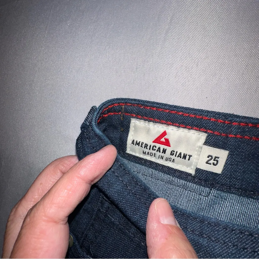 American Giant • 218 Skinny Stretch Indigo Jeans Womens Size 25 Mountain Wash Blue - Image 6