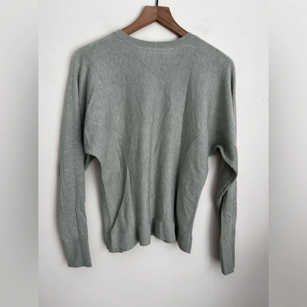 Cashlu Knit Pullover Sweater Fern Green long sleeve cashmere blend 6 - Image 4