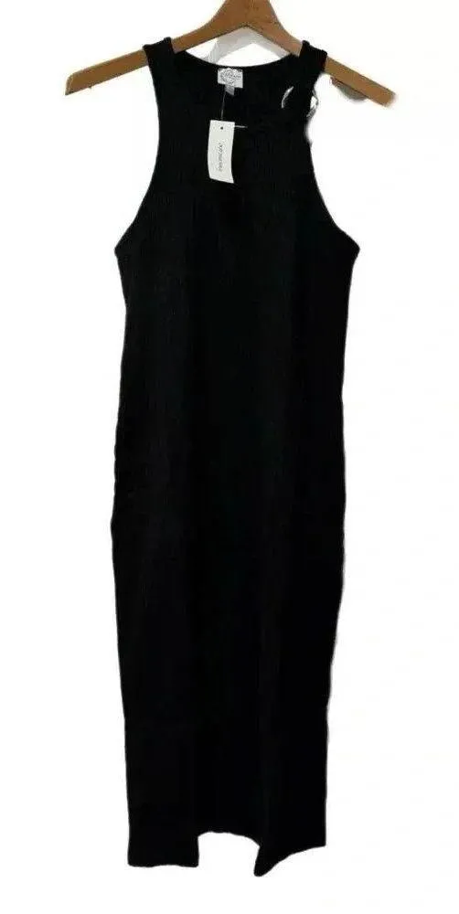 NWT Francesca's BLUE RAIN Women’s Medium Black Nina Knitted Tank Midi Dress - Image 4