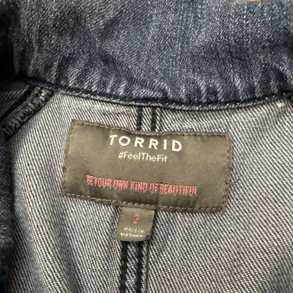 Women's Torrid Blue Denim Jean Jacket Plus Size 2X - Image 2