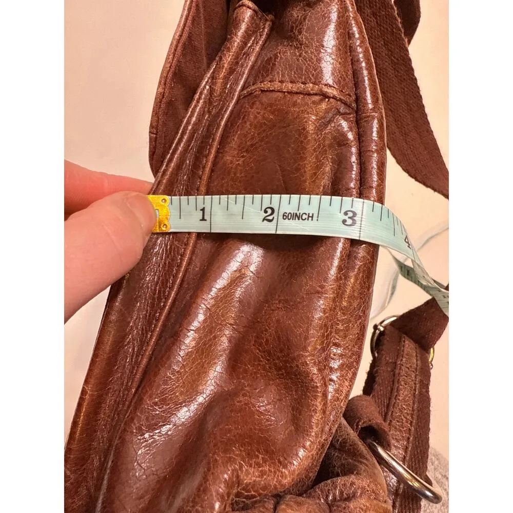 The Sak Brown Convertible Snap Backpack Crossbody Bag Purse Leather OS Pockets - Image 10