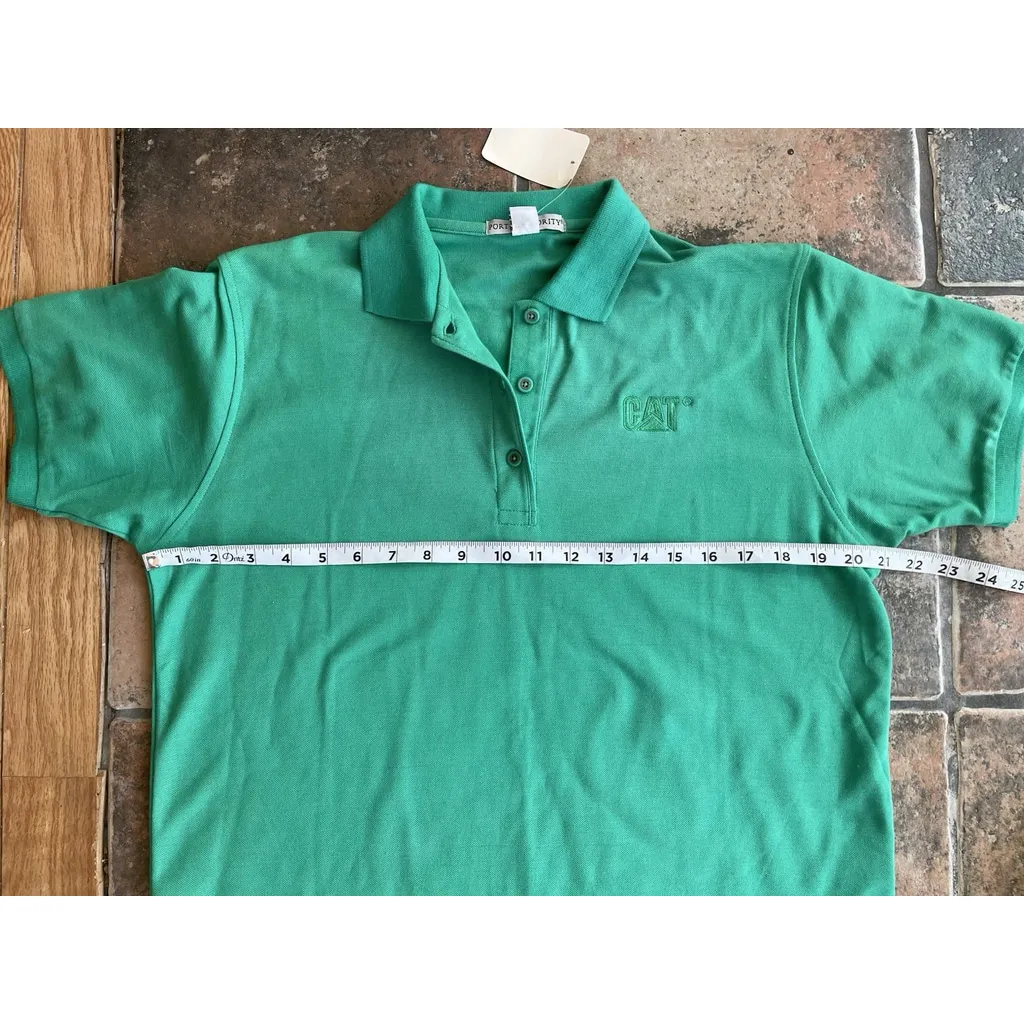 Caterpillar Logo Womens Green Polo Medium Casual Workwear Office - Image 6
