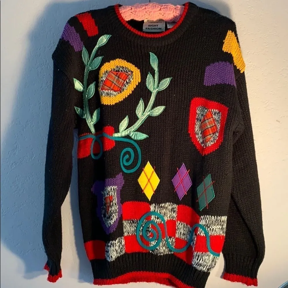 Vintage Right Fashion Acrylic Sweater Size M - Image 2