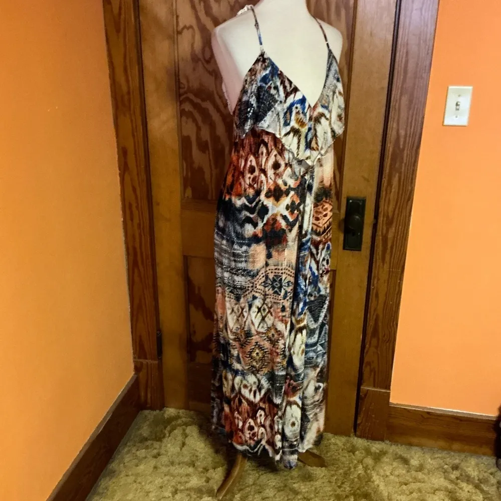 Lani boho plunging earthy maxi dress Size M - Image 6